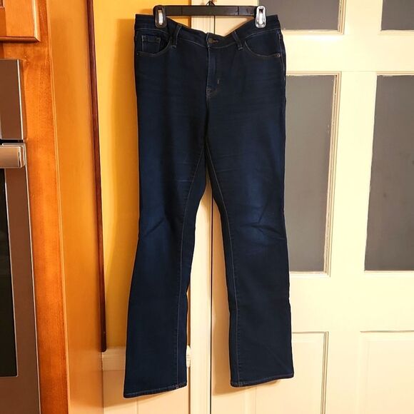 Old Navy Women's Mid-Rise "Kicker Bootcut" Dark Wash Jeans Size 10 - Picture 1 of 7